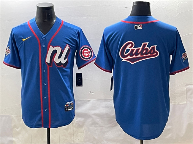 Men's National League Chicago Cubs Team Big Logo Blue 2025 All-Star Edition Limited Stitched Baseball Jersey Men's National League Chicago Cubs Team Big Logo Blue 2025 All-Star Edition Limited Stitched Baseball Jersey